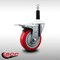 Service Caster 4'' SS Red Poly Swivel 7/8'' Expanding Stem Caster Total Lock Brake SCC-SSEXTTL20S414-PPUB-RED-78 - alternate 4